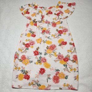Jonathan Martin Size 2X Floral Print Off Shoulder Stretch Dress